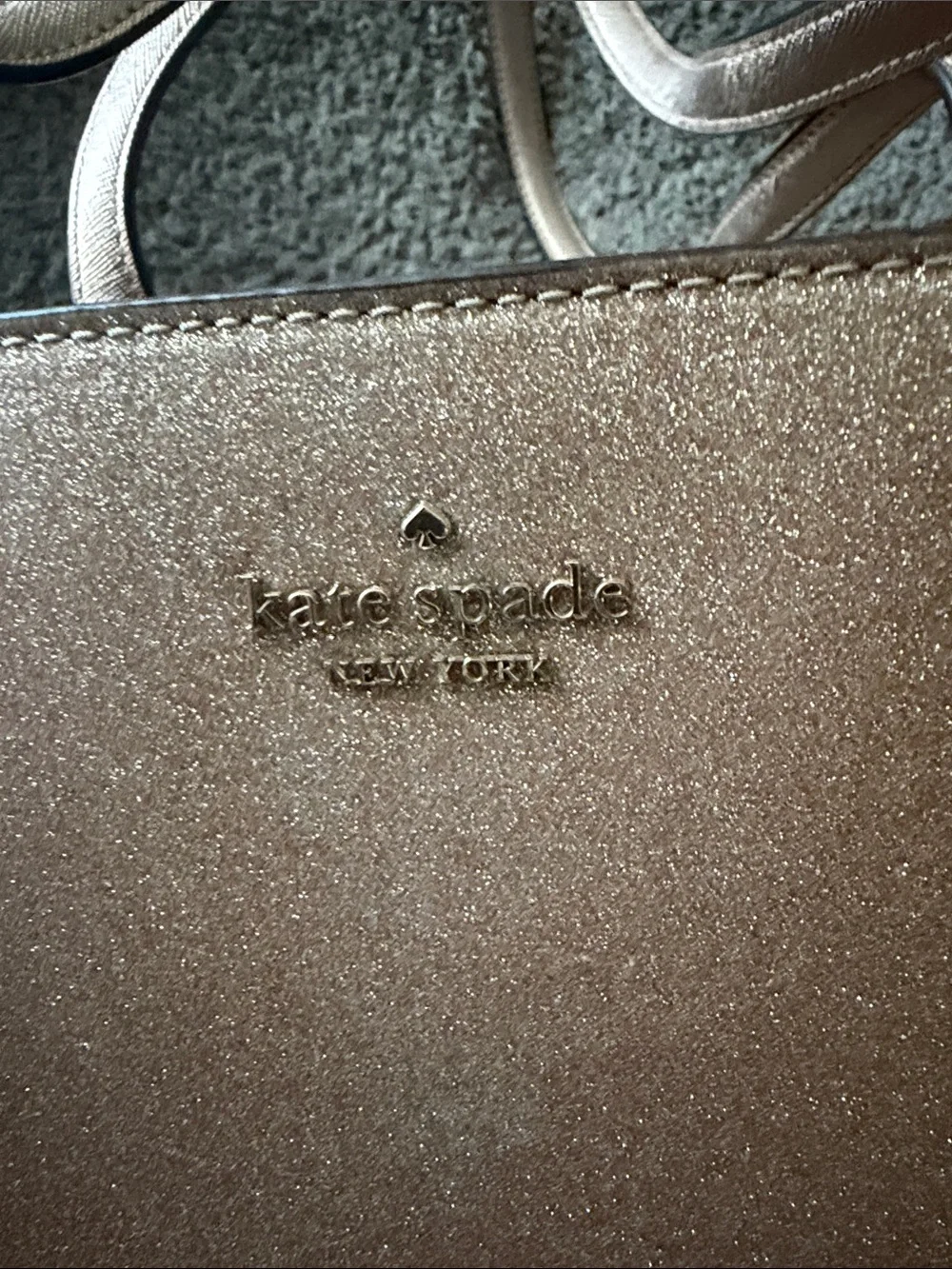 kate spade Metallic/Glitter Rose Gold Tote